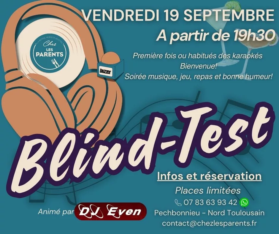 Soirée Animation Pechbonnieu Nord de Toulouse Musique Blind test